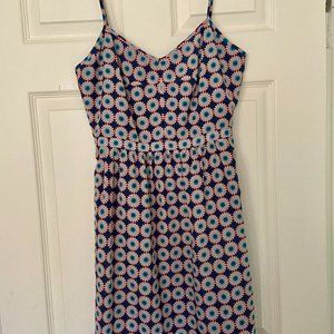 J. Crew Pink and Blue Mini Dress